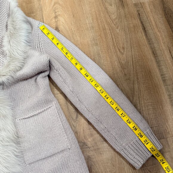 Fabiana Filippi Wool Silk Cashmere Open Cardigan With Shearling Trim XL - Picture 6 of 10